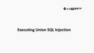 Executing Union SQL Injection
 