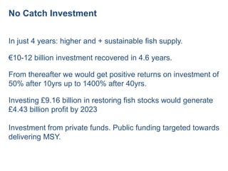 No Catch Investment


In just 4 years: higher and + sustainable fish supply.

€10-12 billion investment recovered in 4.6 y...