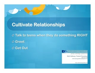 Cultivate Relationships
 