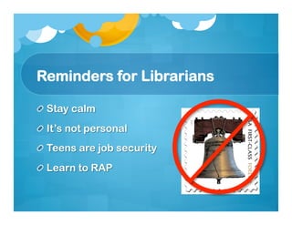 Reminders for Librarians
 