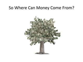 So Where Can Money Come From?
 