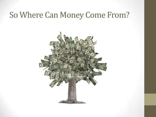 So Where Can Money Come From?

 