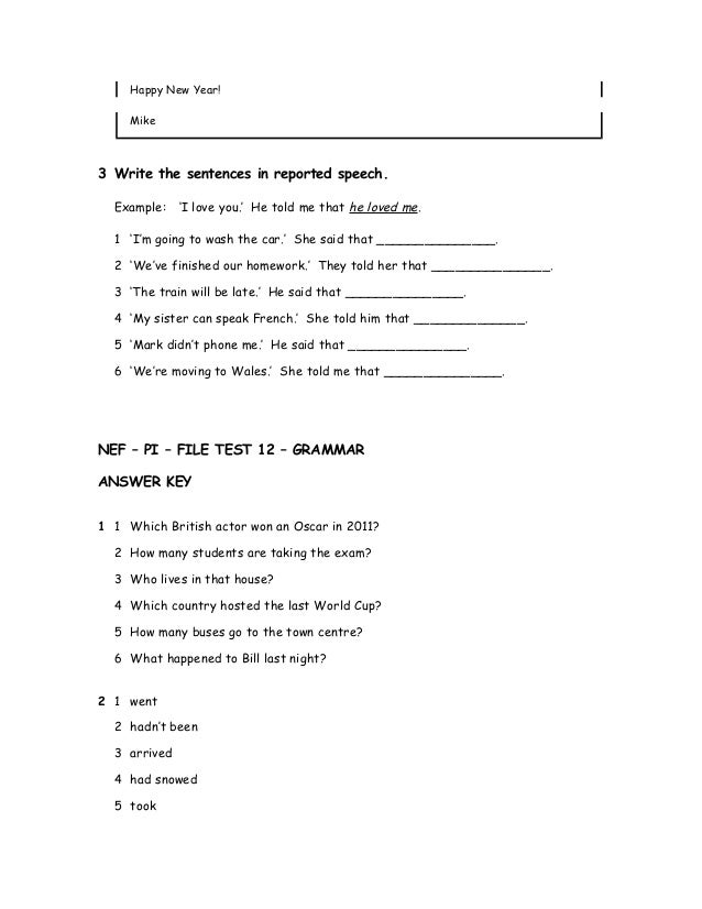 test proper 12 NEF 12 FILE GRAMMAR â â TEST PI