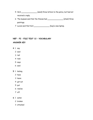 NEF – PI – FILE TEST 12 - VOCABULARY | DOC