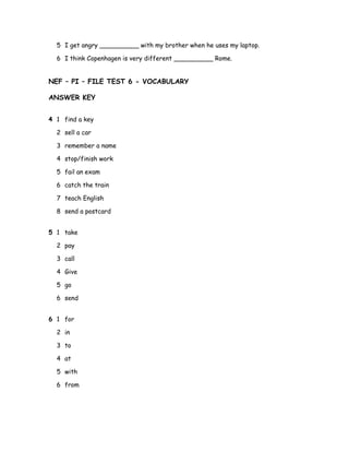 NEF – PI – FILE TEST 6 - VOCABULARY | DOC