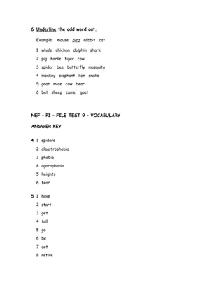 NEF – PI – FILE TEST 9 – VOCABULARY | DOC