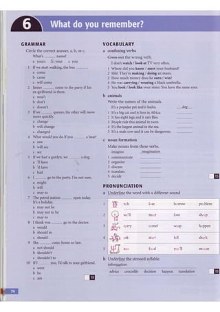 NEW ENGLISH FILE Pre Intermediate (unit 6)