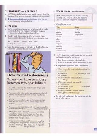 NEW ENGLISH FILE Pre Intermediate (unit 6)