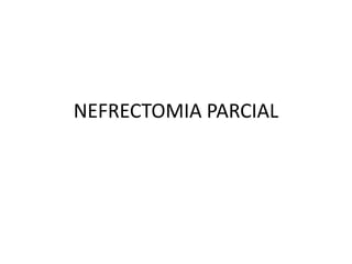 NEFRECTOMIA PARCIAL
 