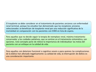 el riñón y la vejez