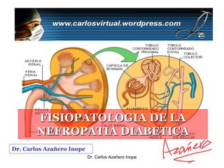FISIOPATOLOGIA DE LA
        NEFROPATIA DIABETICA
Dr. Carlos Azañero Inope
                           Dr. Carlos Azañero Inope