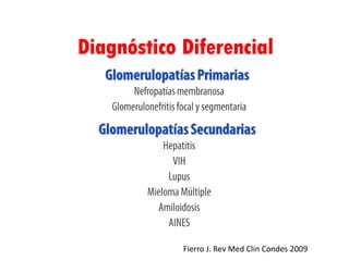 Diagnóstico Diferencial
Fierro J. Rev Med Clin Condes 2009
 