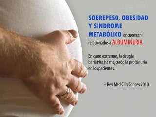 SOBREPESO, OBESIDAD
Y SÍNDROME
METABÓLICO
 