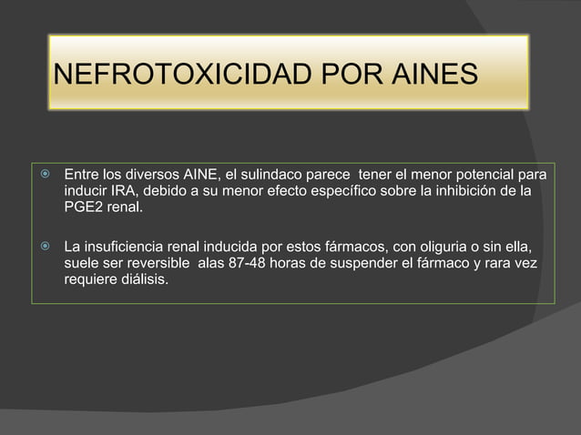 Nefrotoxicidad de farmacos