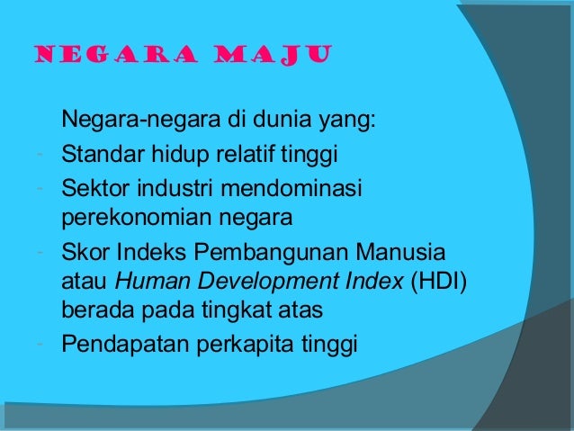 Negara Maju Dan Berkembang