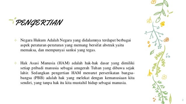 Negara Hukum Dan Hak Asasi Manusia