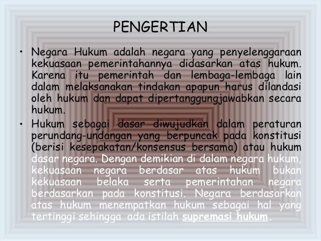 Negara Hukum Rule Of Law