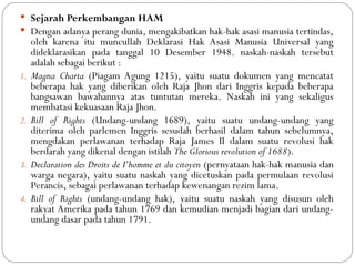 mengapa declaration of independence of the united states termasuk piagam hak asasi manusia