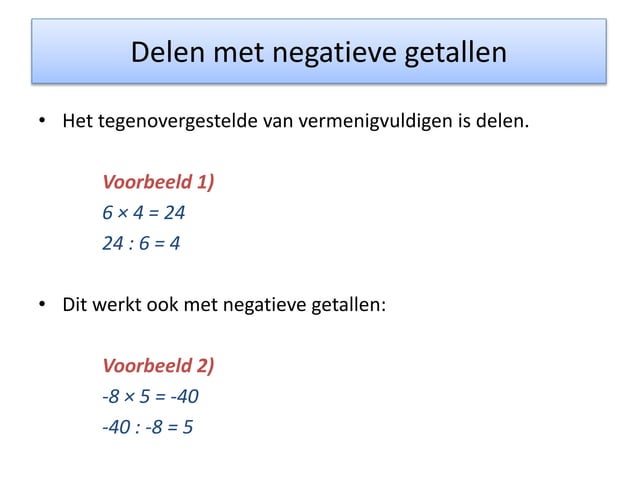 Negatieve getallen havo | PPT
