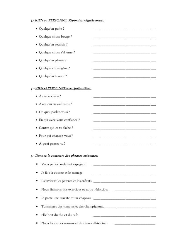 worksheets 6 for grade idioms exercices Negation worksheets 6 for grade idioms exercices Negation