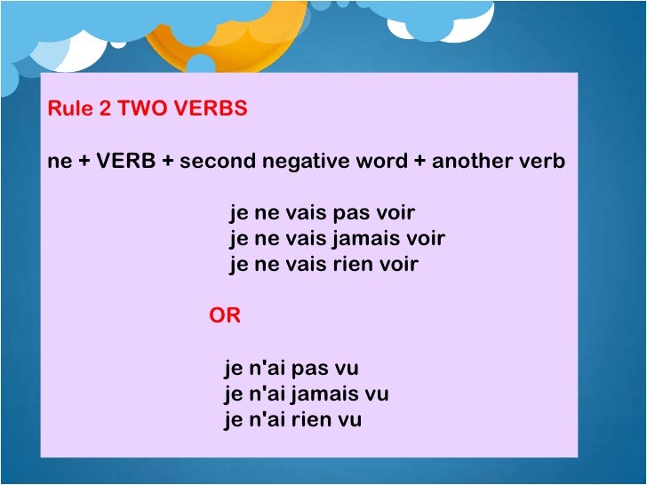 Negations French