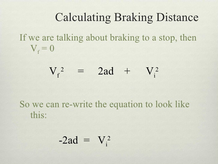 stopping distance g force calculator stopping distance g force calculator