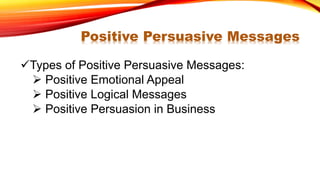 Negative and positive persuasive language | PPTX