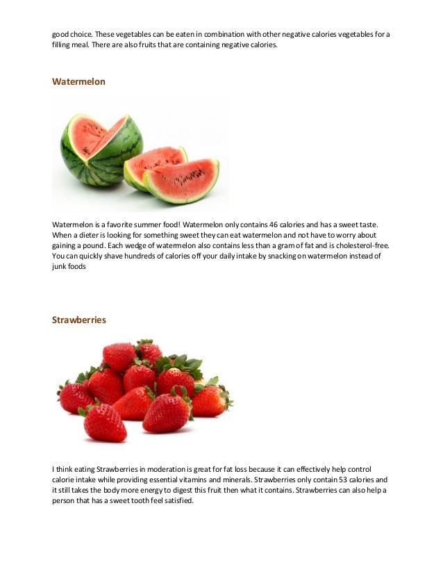 Is Weight Loss Possible With Negative Calories