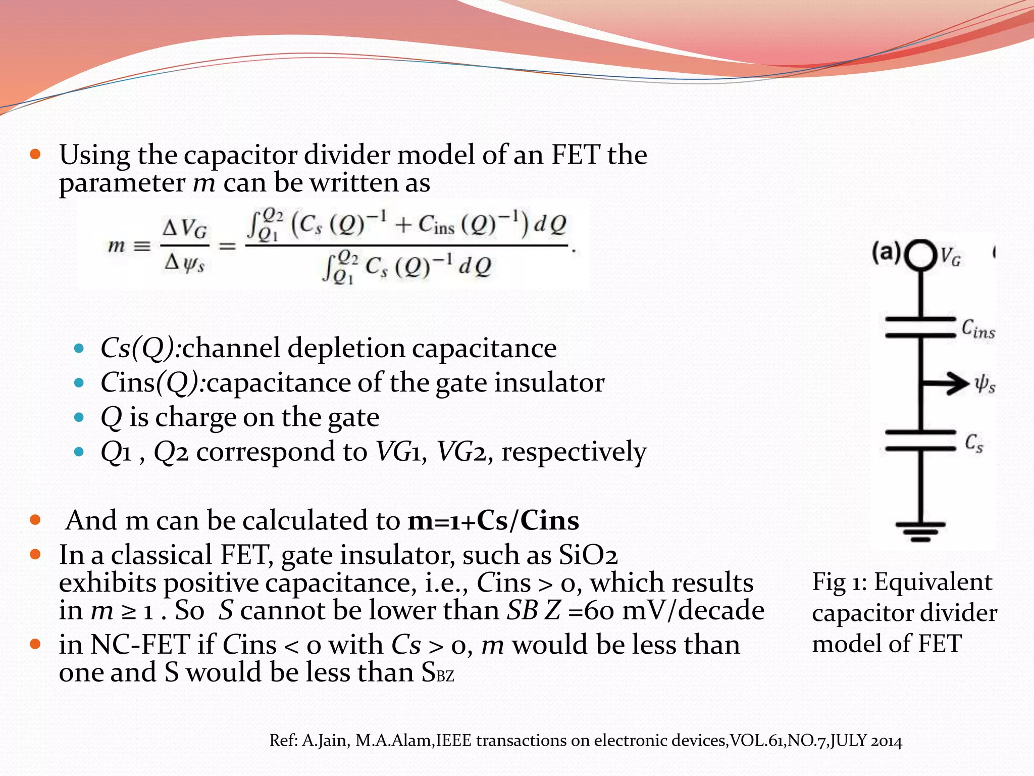 Negative Capacitance FET | PPTX