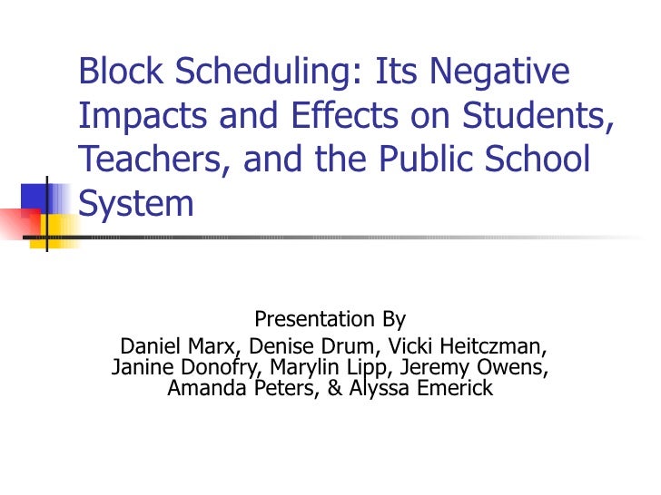 block scheduling colleges