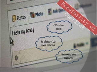 Offensive
posts
“letoffsteam”via
socialnetworks
Non-cooperative
teamwork
 
