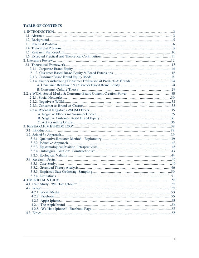 Master thesis brand management