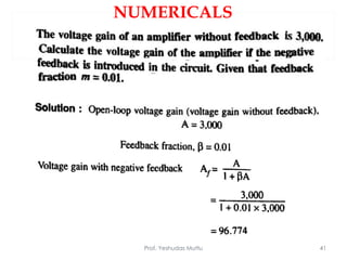 NUMERICALS
Prof. Yeshudas Muttu 41
 
