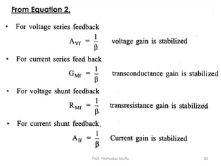 Prof. Yeshudas Muttu 53
From Equation 2,
 