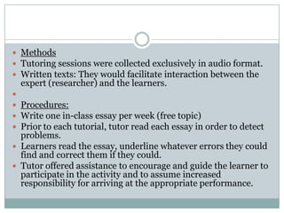 Negative feedback as regulation and second language learning