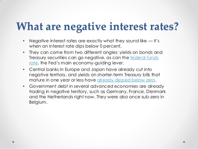 Negative interest rates | PDF