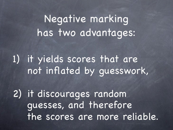 Negative marking