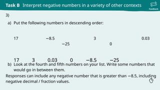 Understanding Negative and Positive Numbers in Real-World Contexts ...
