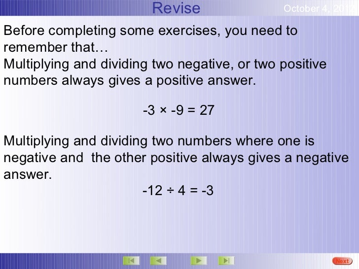 Negative numbers adding and subtracting