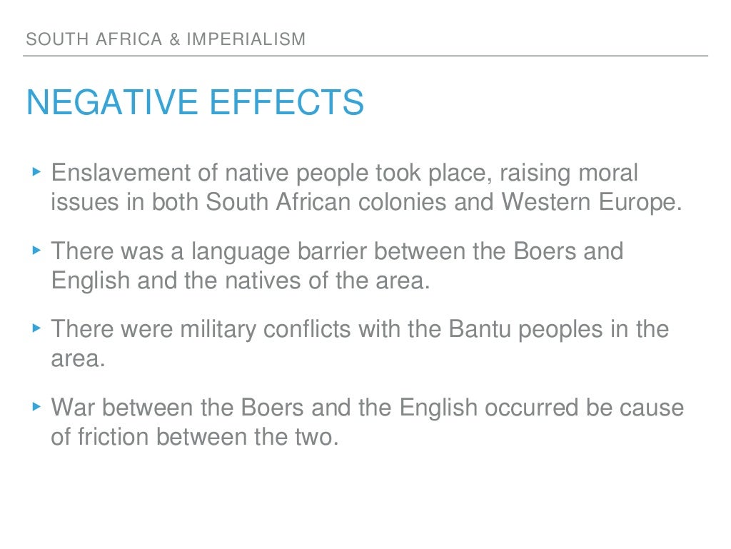 positive and negative effects of imperialism in africa essay