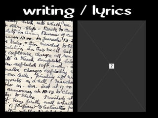 writing / lyrics
 