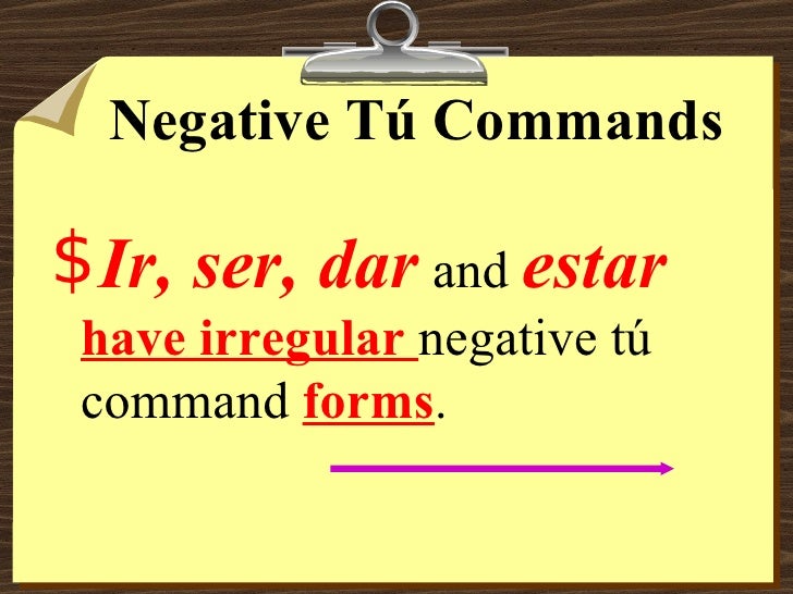 Negative T Commands