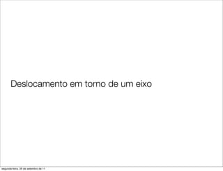 Deslocamento em torno de um eixo




segunda-feira, 26 de setembro de 11
 