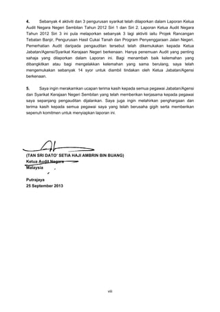 Laporan Ketua Audit Negara 2012 Negeri Sembilan Siri 3