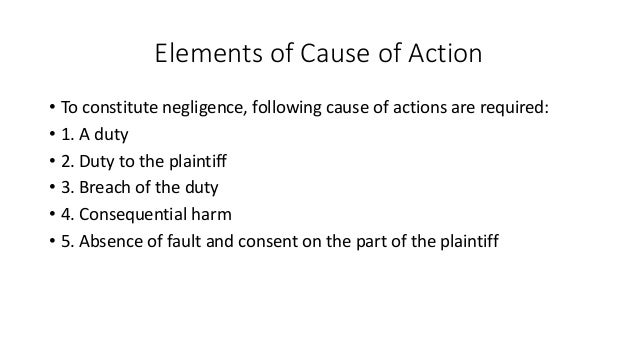 what are the 4 parts of negligence