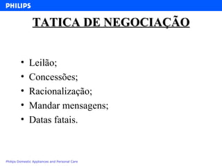 TATICA DE NEGOCIAÇÃO Leilão; Concessões; Racionalização;  Mandar mensagens; Datas fatais. 