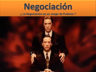 Negociación
                         ¿ La Negociación es un Juego de Poderes ?




Sergio I. Gajardo Ugás / sergio@warketing.cl / Twitter @warketing
 