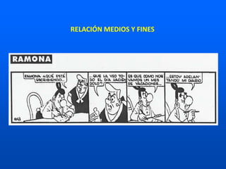 RELACIÓN MEDIOS Y FINES
 