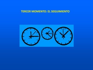 TERCER MOMENTO: EL SEGUIMIENTO
 