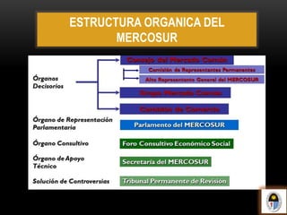 ESTRUCTURA ORGANICA DEL
MERCOSUR
 